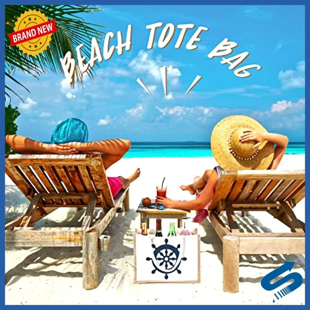 Large Jute Tote Bags Reusable Waterproof Beach Grocery Wedding Gift DIY